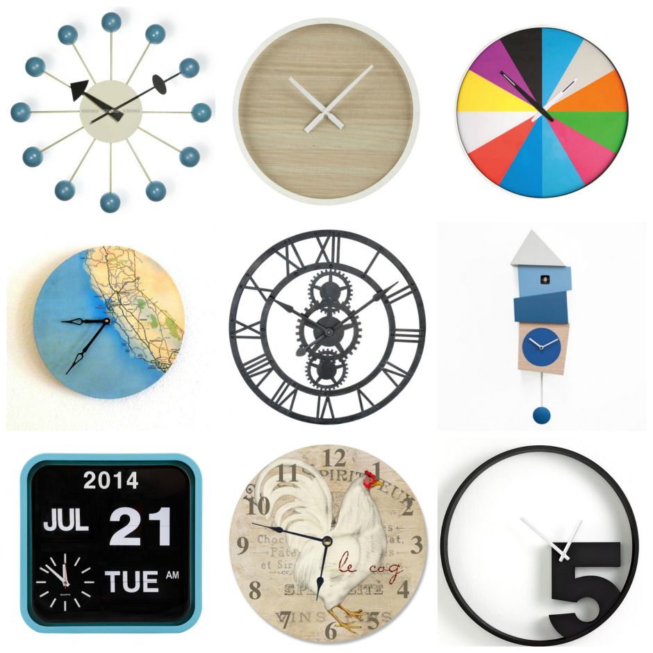 Različni dizajni stenskih ur, Fotografije; vir Pinterest